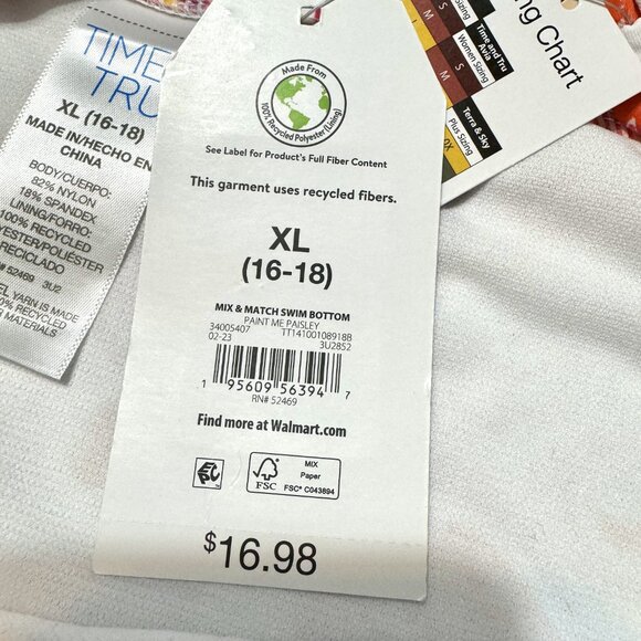 * NWT MID-RISE BIKINI SWIM BOTTOM 16/18 #M - Picture 4 of 5